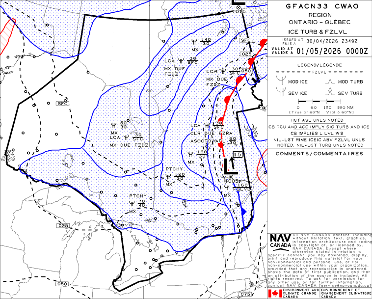 GFA Icing / Turbulence / Freezing levels 05-01 00:00Z (04-30 8:00pm ET)